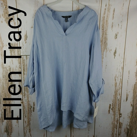 Ellen Tracy Tops - Ellen Tracy | Chambray Linen Top